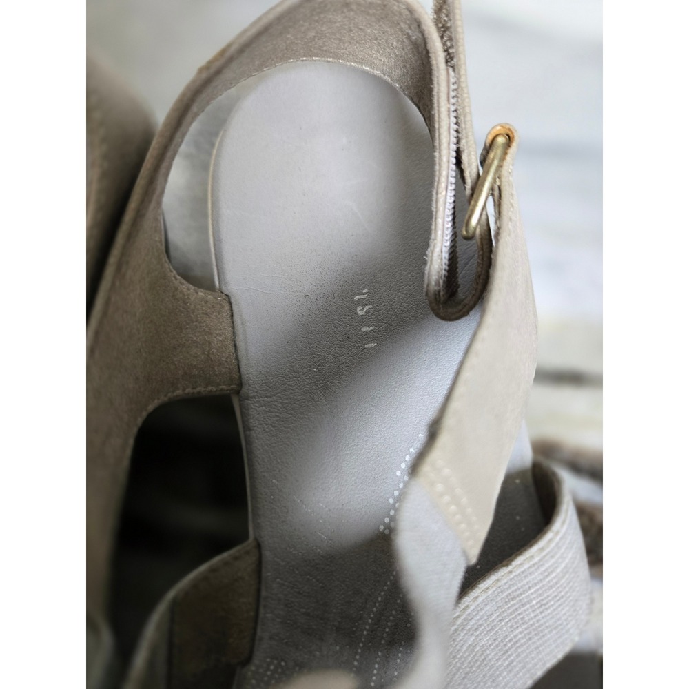 Clarks Cloudsteppers TaupeElastic Strappy Sandals Womens 11 W Wide - Picture 5 of 12